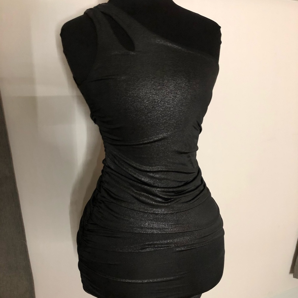 Guess stretchy asymmetrical mini dress